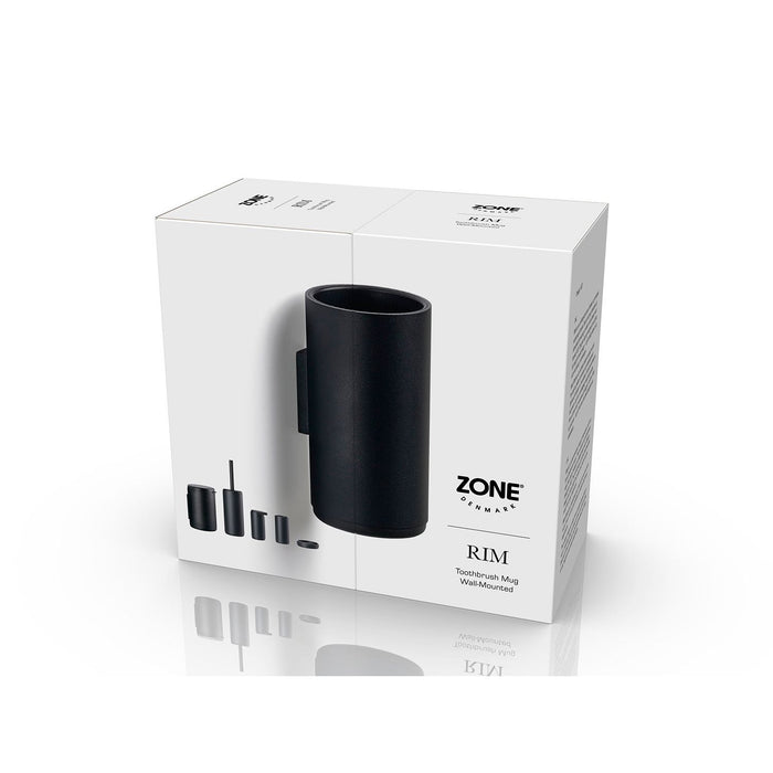 Zone Denmark Zahnbürstenbecher für Wand Rim 13,6 cm Black