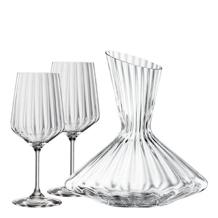 Spiegelau Lifestyle Dekanterset: 2 Rotweingläser + Dekanter 0,75l