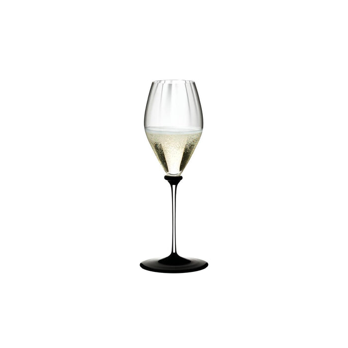 RIEDEL Fatto A Mano Performance Champagnerglas - Schwarze Bodenplatte