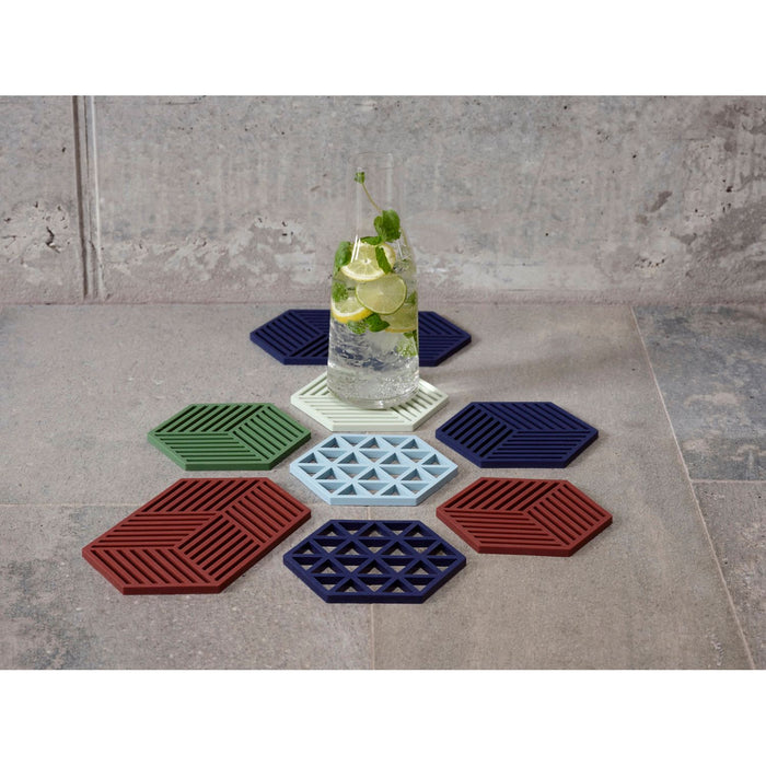Zone Denmark Untersetzer Hexagon 16 x 14 x 0,9 cm Grass Silikon