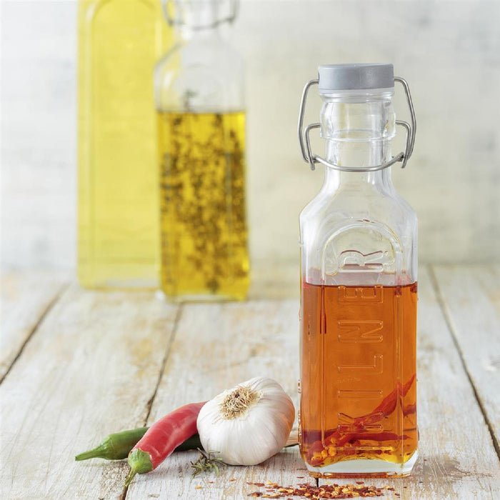 KILNER Glasflasche mit Bügelverschluß, eckig, 300 ml