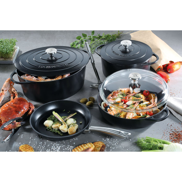 Küchenprofi Bratentopf oval, 31 cm classic black