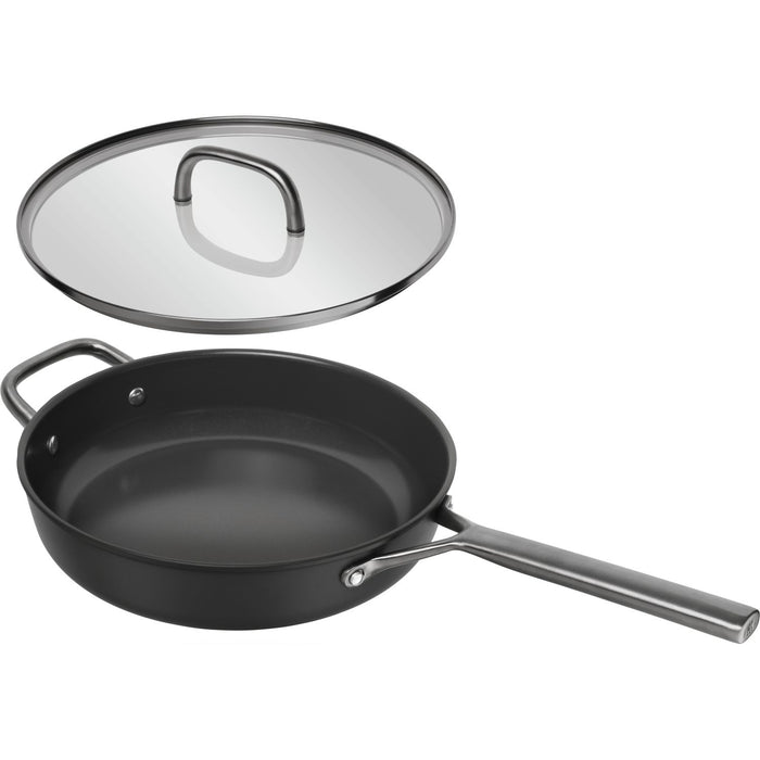 ZWILLING Schmorpfanne mit Glasdeckel, 28 cm | Schwarz | Aluminium | Ceramic Titanium