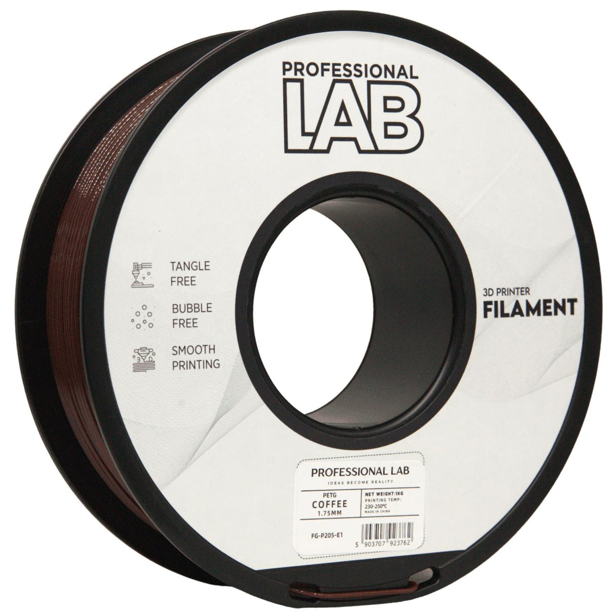 Spool of PETG coffee filament, Prof. Lab, 1.75 mm