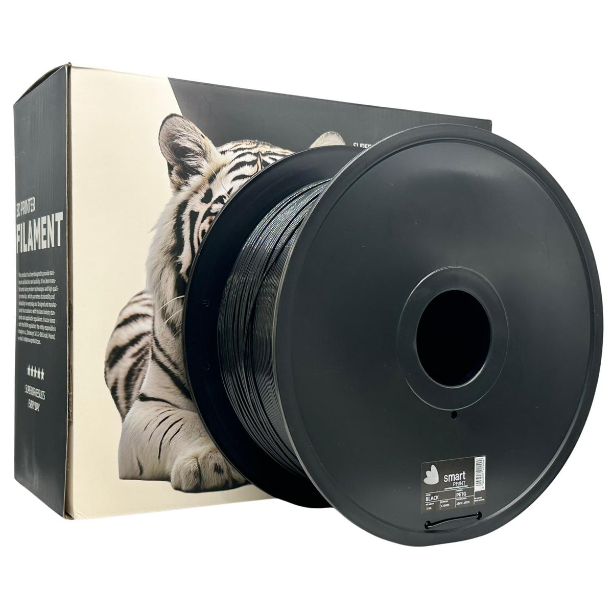 PETG schwarz 3 kg Filament Spule, Smart Print, 1,75 mm