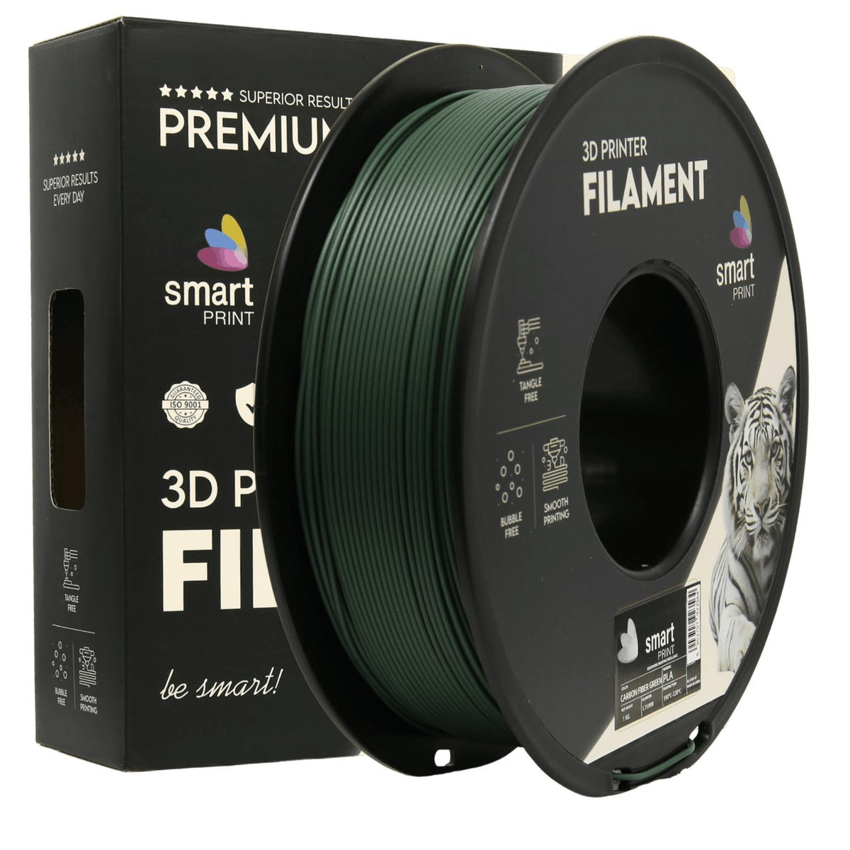 PLA-CF Grün Filament Spule, Smart Print, 1,75 mm