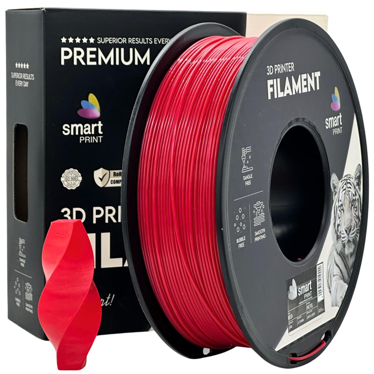 PETG-Filament rot Spule, Smart Print, 1,75 mm