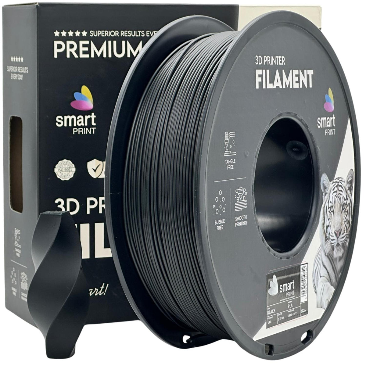 PLA-Filament schwarz Spule, Smart Print, 1,75 mm