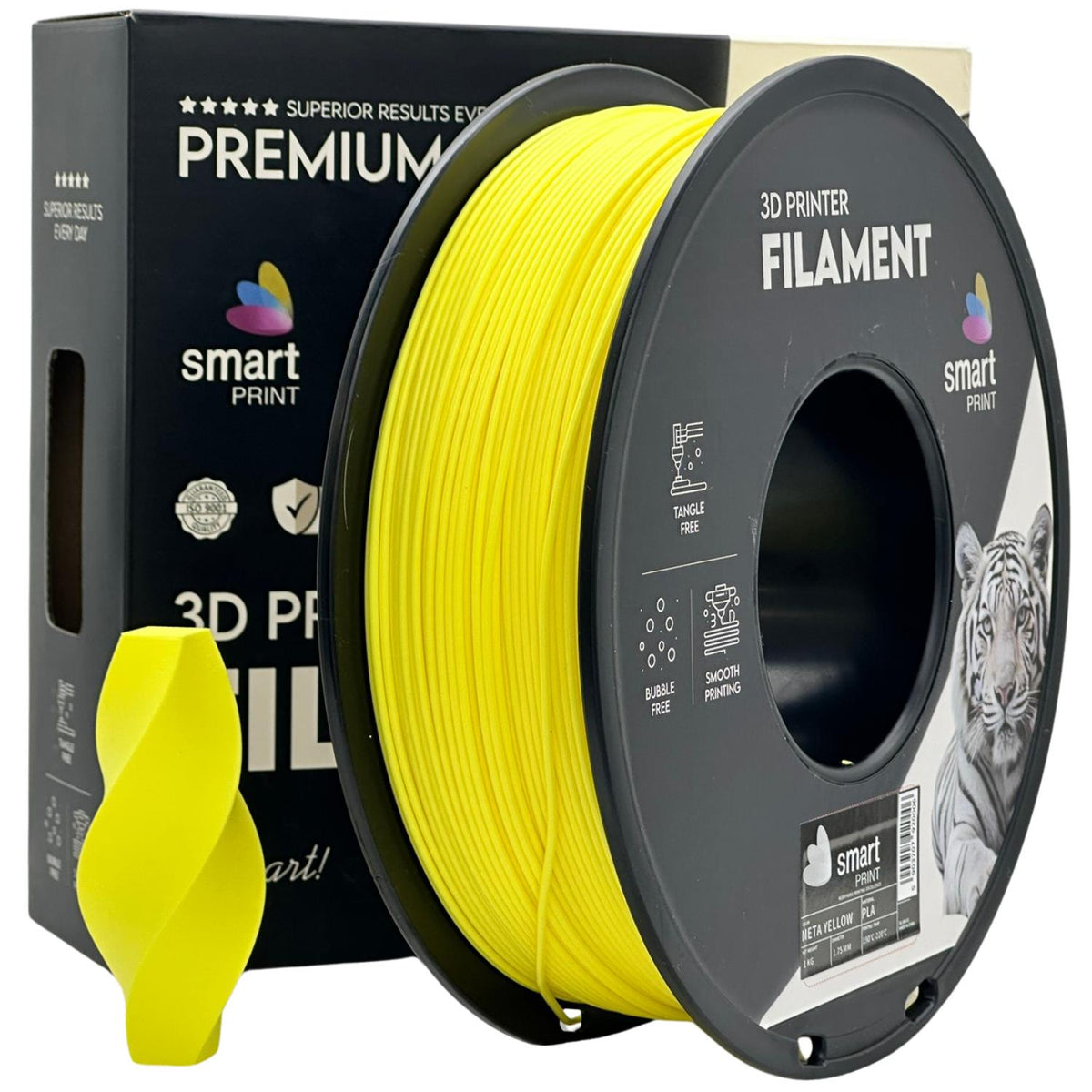 PLA META Gelb Filament Spule, Smart Print, 1,75 mm
